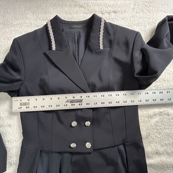 R.J. Classics Xtreme Equestrian Show Dress Coat Size 4R Double Breasted Black - Picture 8 of 10